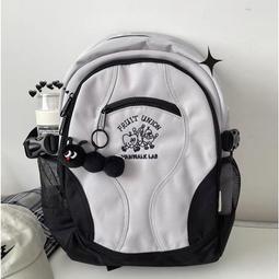 美式復古書包 男女皆可慵懶風大學生雙肩包水洗帆布學生耐用揹包 歷史價格詳細信息