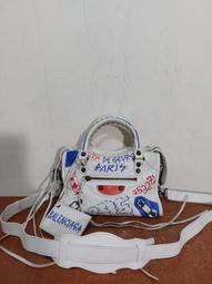 巴黎世家Balenciaga Mini padlock all afternoon bag(9成9新小型鎖頭機車包櫻花粉 歷史價格詳細信息