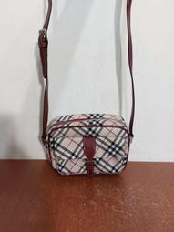 日本製 Burberry 格紋 尼龍 真皮 古著 側背包 斜背包 歷史價格詳細信息