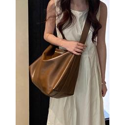 軟皮託特包包女2023新款大容量秋冬復古大學生上課單肩包 歷史價格詳細信息