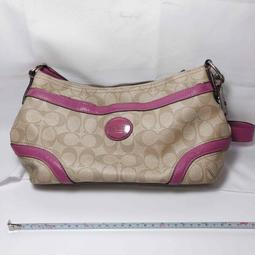 COACH 手提包 側背包 肩背包 二手真品 F18441 粉色系 賣場有Chanel LV Prada Gucci 歷史價格詳細信息