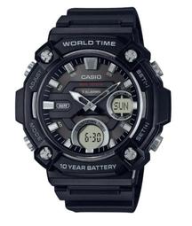 【CASIO】世界時間雙顯錶-黑X古銅刻度(AEQ-110W-1B) 歷史價格詳細信息