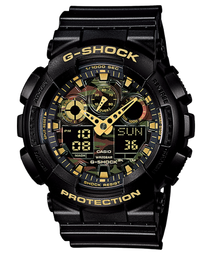 G-SHOCK CASIO / GA-100BNR-1A / 卡西歐 雙顯 計時 防水 運動衝浪 橡膠手錶 黑色 51mm 歷史價格詳細信息