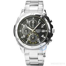 【柒號本舖】SEIKO精工三眼計時鋼帶錶-深棕面金刻度 # SBTQ043 歷史價格詳細信息