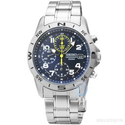 【柒號本舖】SEIKO精工三眼計時皮帶錶-黑面 # SSB421P1 歷史價格詳細信息