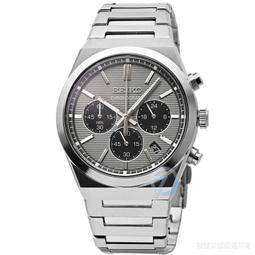 【SEIKO】精工 SSB425P1 鋼錶帶 三眼計時男錶 8T63-00W0S 銀 41.5mm 歷史價格詳細信息