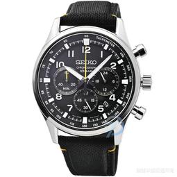 【柒號本舖】SEIKO精工大錶徑三眼計時皮帶錶-黑 # SSB417P1 歷史價格詳細信息