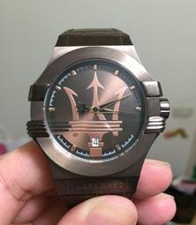 瑪莎拉蒂 MASERATI 名錶 POTENZA R8851108002  黑色PU錶帶款 現貨 特價一隻 歷史價格詳細信息