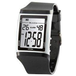 【 幸福媽咪 】 JAGA捷卡 公司貨 防水多功能運動電子錶 M969-AE(黑藍) 歷史價格詳細信息