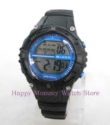 【 幸福媽咪 】 JAGA捷卡 公司貨 防水多功能運動電子錶 M969-AE(黑藍) 歷史價格詳細信息