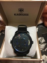 KADEMAN 原廠正品 瑞士潮牌 方形大錶盤 創意時間顯示設計款 日本機芯 簡約時尚型男石英腕錶【S & C】 歷史價格詳細信息