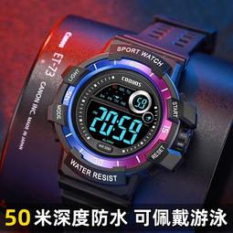 《多功能運動錶》電子錶 手錶 運動錶 太空人足球手錶女款 學院風學生女生兒童 方形科幻防水電子錶 歷史價格詳細信息