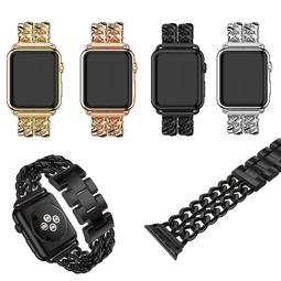 蘋果手錶三珠金屬錶帶 iwatch apple watch 4 不銹鋼鏈式鋼帶 腕帶A17 [289014] 歷史價格詳細信息