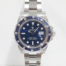 ROLEX 勞力士 116610LN 潛航者 2014/03 精鑲渣男款 時間管理大師 後加寶石鑽圈 大眾當舖B201 歷史價格詳細信息