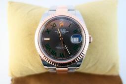ROLEX 勞力士 126333 半金 綠羅馬 Datejust 18k金 費德勒 溫布頓 珠帶 126331 歷史價格詳細信息