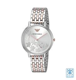 【Emporio Armani】亞曼尼 AR11163 義式品味 波狀交錯格紋時尚腕錶 皮帶 玫瑰金 42mm 歷史價格詳細信息