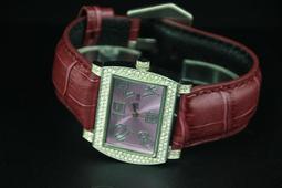 庫存出清台灣本地品牌joe水晶鑽石英錶24mm紫色鱷魚皮压紋錶帶 價格比較,價格查詢,歷史價格詳細信息