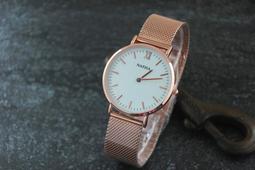 西班牙品牌nafisa百搭韓風時尚都會風格,優雅玫瑰金色錶殼石英錶～鑽石切割錶鏡 歷史價格詳細信息