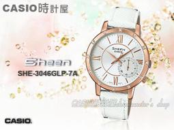 CASIO 時計屋_CASIO SHEEN_SHE4031L7A_時尚淑女婉約皮質錶帶女錶_黑光LED_全新保固_附發票 歷史價格詳細信息