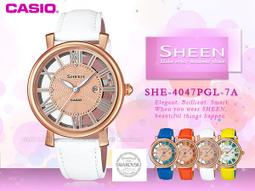 CASIO手錶專賣店 卡西歐 SHEEN SHE-4022D 女錶 珍珠母貝錶盤 施華洛世奇 不鏽鋼錶帶 歷史價格詳細信息
