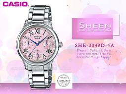 CASIO 卡西歐 手錶專賣店 SHE-4049D-6A 女錶 指針錶 不鏽鋼錶帶 紫面 防水 日期 施華洛世奇水晶 歷史價格詳細信息
