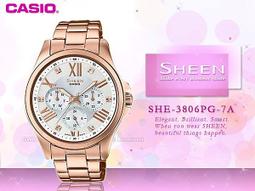 【CASIO】SHEEN SHE-3806SPG-7A 施華洛世奇晶鑽系列/39mm/雙色玫瑰金【第一鐘錶眼鏡】 歷史價格詳細信息