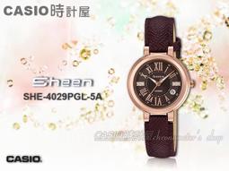 【CASIO】卡西歐 SHEEN系列 皮帶三眼女錶 SHE-3034GL-9A 防水50米 台灣卡西歐保固一年 歷史價格詳細信息
