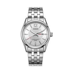 CASIO WATCH 卡西歐白面金框高雅氣質、柔順服貼皮帶腕錶 型號：MTP-V002GL-7BUDF 歷史價格詳細信息