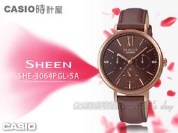 【CASIO 】SHEEN 氣質美人魚水晶時刻珍珠母貝錶面腕錶-紅棕皮帶X粉紫面(SHE-4546PGL-6A) 歷史價格詳細信息