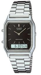 【CASIO】AQ-230A-1D 復古造型電子+指針雙顯錶/經典百搭/男女通用款/30mm/銀/公司貨【第一鐘錶】 歷史價格詳細信息