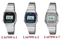 【CASIO】復古優雅金屬錶帶電子錶-黑(LA-670WEMB-1) 歷史價格詳細信息