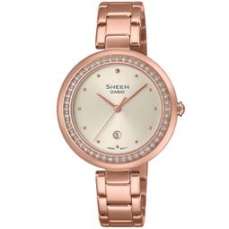 【柒號本舖】CASIO 卡西歐 SHEEN 閃耀銀河時尚女錶 / SHE-4548G-2A (台灣公司貨) 歷史價格詳細信息