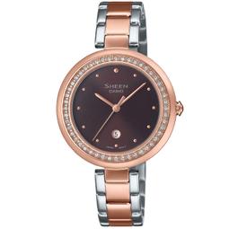 【柒號本舖】CASIO 卡西歐 SHEEN 閃耀銀河時尚女錶 / SHE-4548G-2A (台灣公司貨) 歷史價格詳細信息