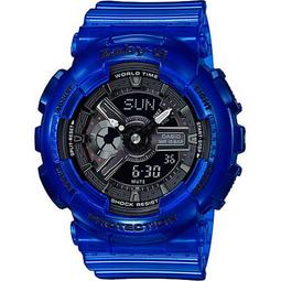 【台南 時代鐘錶 CASIO】卡西歐 Baby-G 經典方 100米防水 運動電子錶 BGD-565SC-2 藍/珠光紫 歷史價格詳細信息