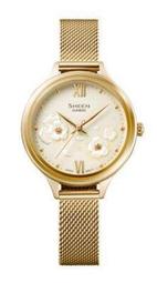 【CASIO】卡西歐 SHEEN 羅馬字 藍寶石鏡面 鋼錶帶女錶 SHE-4548PG-4A 玫瑰金/粉橘 32mm 歷史價格詳細信息
