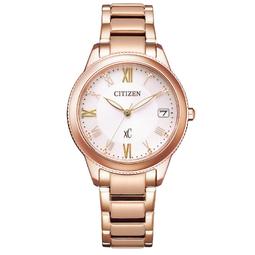 【台南時代鐘錶 CITIZEN】星辰xC廣告款 FB1453-55A 光動能 鋼錶帶 三眼計時女錶 35mm白/玫瑰金 歷史價格詳細信息