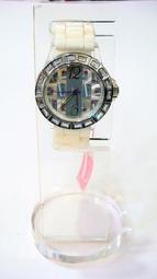 *格斯小舖* ELLE *簡約珍珠母貝時尚金手錶*宮廷風婉約設計*天然貝殼面*展示品出清 歷史價格詳細信息