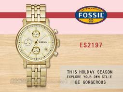 CASIO 時計屋  FOSSIL手錶 FS5237+ES3988 指針石英情侶對錶 皮革錶帶 深海藍x白 生活日常防水 歷史價格詳細信息