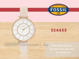 CASIO 時計屋  FOSSIL手錶 FS5237+ES3988 指針石英情侶對錶 皮革錶帶 深海藍x白 生活日常防水 歷史價格詳細信息