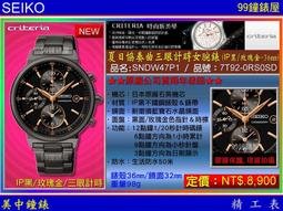 SEIKO criteria 日系魅力時尚腕錶-黑/銀(V14J-0BS0D ) 歷史價格詳細信息