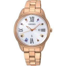 【台南 時代鐘錶 SEIKO】精工 SUR628P1 羅馬字 鋼錶帶女錶 6N01-00F0KS 銀/玫瑰金 29mm 歷史價格詳細信息