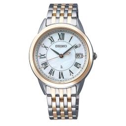 【台南 時代鐘錶 SEIKO】精工 SUR628P1 羅馬字 鋼錶帶女錶 6N01-00F0KS 銀/玫瑰金 29mm 歷史價格詳細信息