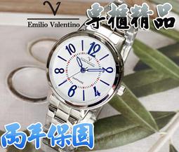 C&amp;F 【Emilio Valentino】專櫃精品 鑲鑽外框 知性羅馬帶日期全不鏽鋼腕表 日本機心 兩年保固 歷史價格詳細信息