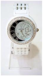 *格斯小舖*GIOVANNI VALENTINO范倫鐵諾亮麗時尚腕錶*水晶鏡面*三環多功能錶面設計*晶透黑繽紛情人節款 歷史價格詳細信息