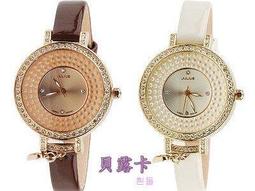 ☆貝露卡☆ 韓國品牌 華麗彩鑽蝴蝶耀眼光芒切割鏡面真皮圓錶 4色 特價預購 歷史價格詳細信息