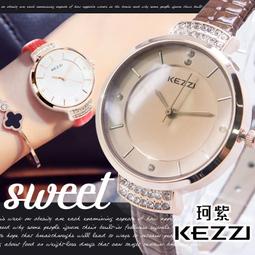 KEZZI珂紫 復古時尚 小圓錶 女錶 學生錶 高質感皮革 玫瑰金x藍色 KE1782玫藍【時間玩家】 歷史價格詳細信息