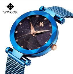 【潮裡潮氣】WWOOR爆款蝶戀花女士真皮錶帶手錶高品質石英女錶 歷史價格詳細信息
