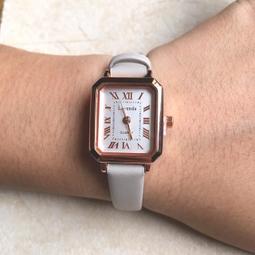 [現貨出清特惠]韓系手錶 女錶 1.7小錶面 方錶 暗紅合成皮錶帶+亮金框 歷史價格詳細信息