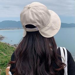 優選市集 免運 漁夫帽??遮陽帽 帽子 2021漁夫帽子女新款百搭春夏季空頂網紅時尚洋氣圓臉防曬防紫外線 歷史價格詳細信息