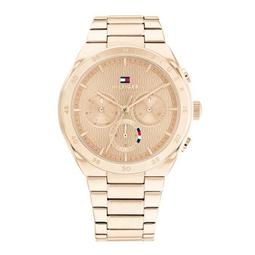 Tommy Hilfiger 黑鋼 x 黑色三眼 x 黑色不鏽鋼腕錶 (1791611) 歷史價格詳細信息